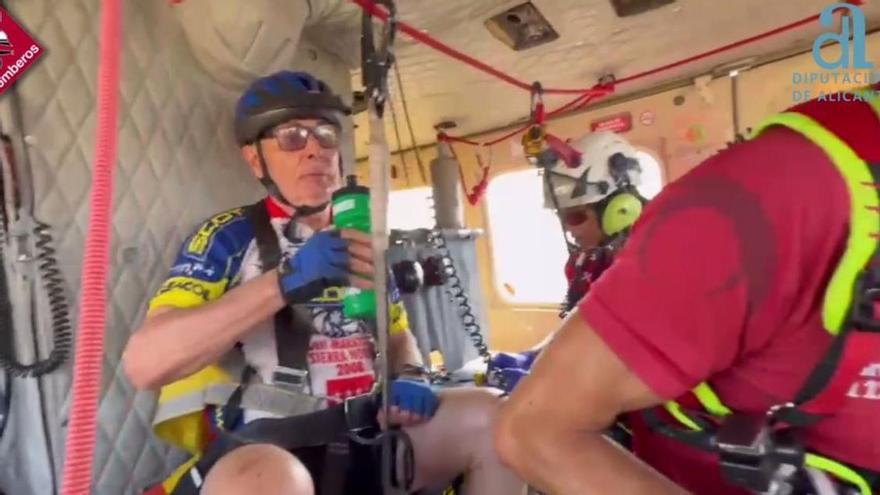 Así ha sido el rescate del ciclista de montaña de 69 años que ha acabado agotado, desorientado y sin agua en el cauce del Barranc de l'Infern