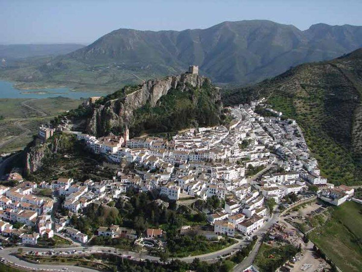 Vista de pájaro del pueblo de Vejer de la Frontera.