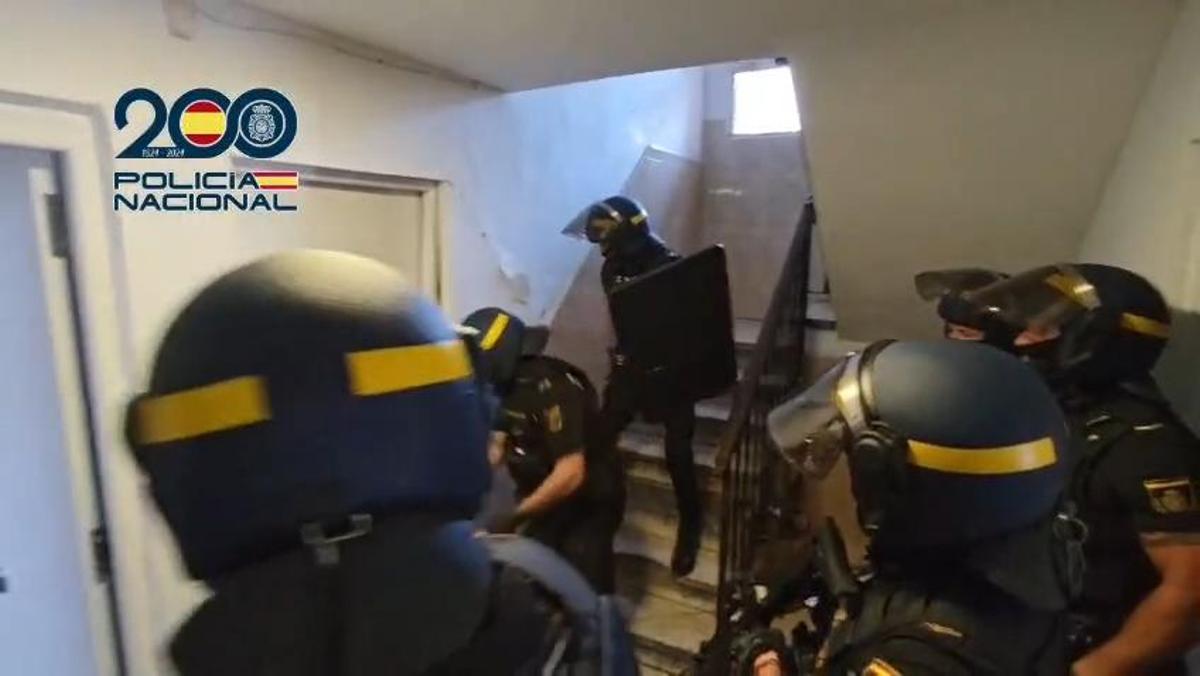Uno de los registros policiales.