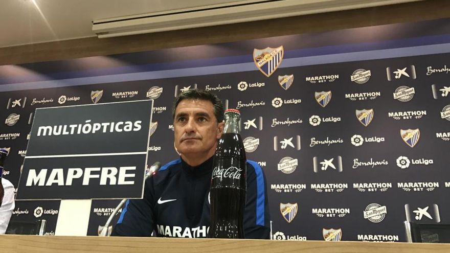 Míchel, hoy en rueda de prensa.