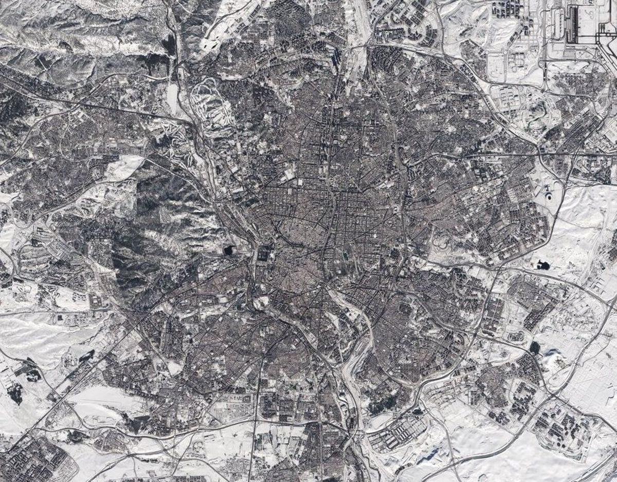Madrid, Nevado, Satélite, Sentinel 2