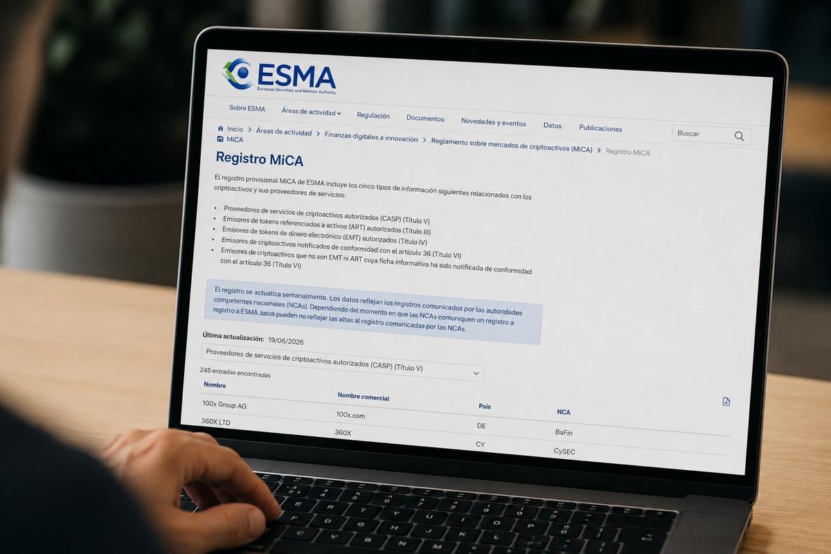 Solamente los proveedores autorizados por ESMA podrán operar en la UE.