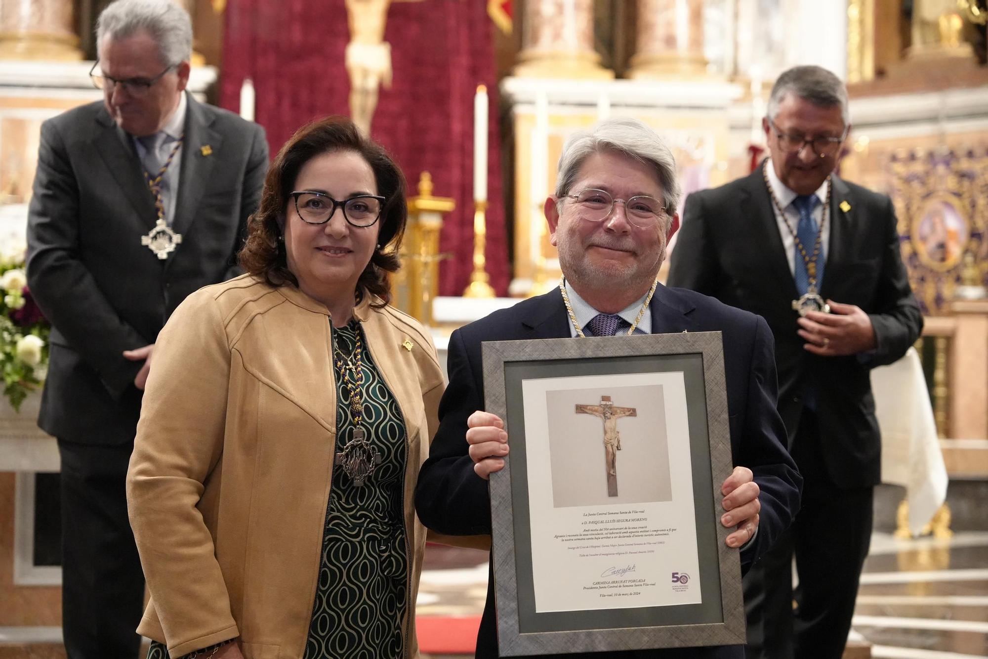 Las fotos de la misa para conmemorar el 50º aniversario de la Junta Central de Semana Santa de Vila-real