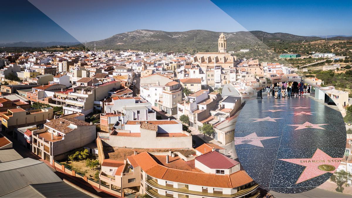 Panorámica de Traiguera y un detalle del Paseo de la Fama de Hollywood.