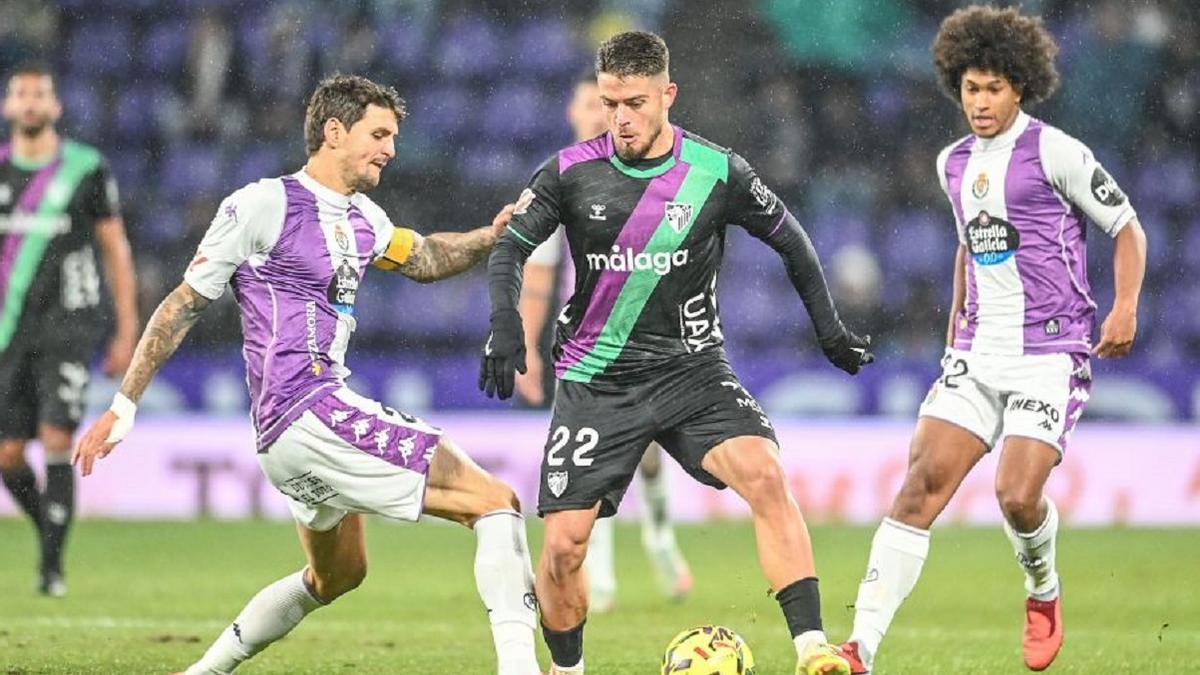 Dani Lorenzo, en una acción del partido del sábado en Valladolid.