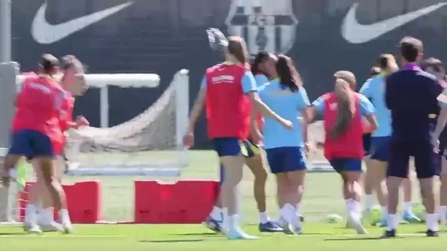 El Barça entrena en la previa de un nuevo Clásico