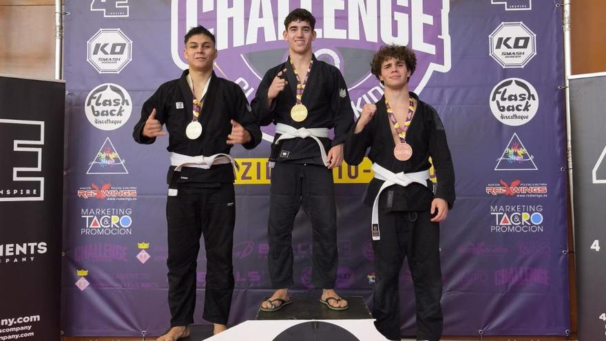 Olann Beggui, en el tercer graó del podi a Vinyols