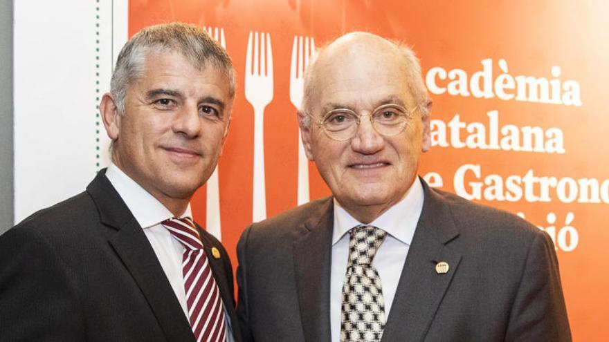 Jordi Vilaseca Brugueras, director de Joviat, i Carles Vilarrubí Carrió, president de l&#039;Acadèmia Catalana de Gastronomia i Nutrició