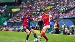 Aitana y Mariona en la final de la Champions