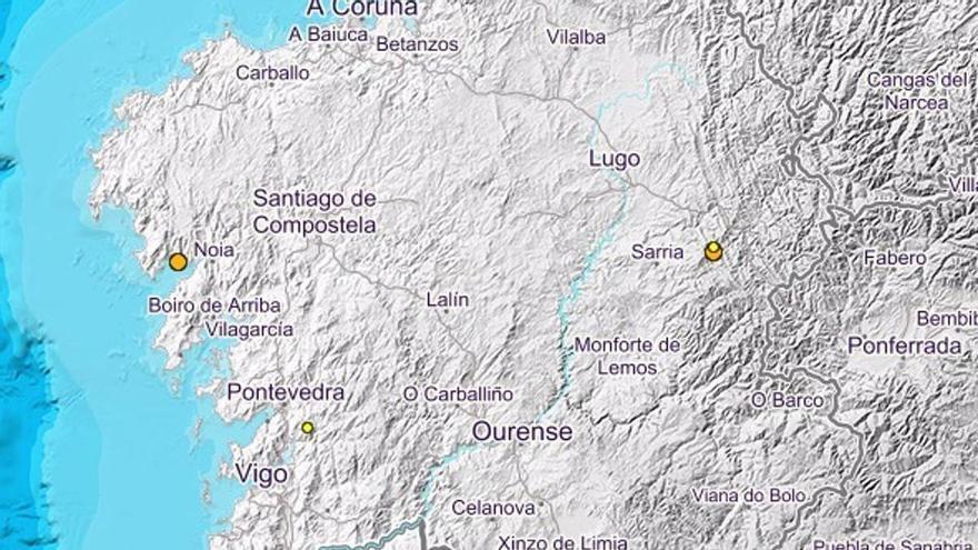 Galicia registra cinco pequeños terremotos en los tres últimos días