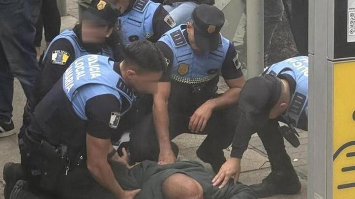 Pelea en el interior de una guagua