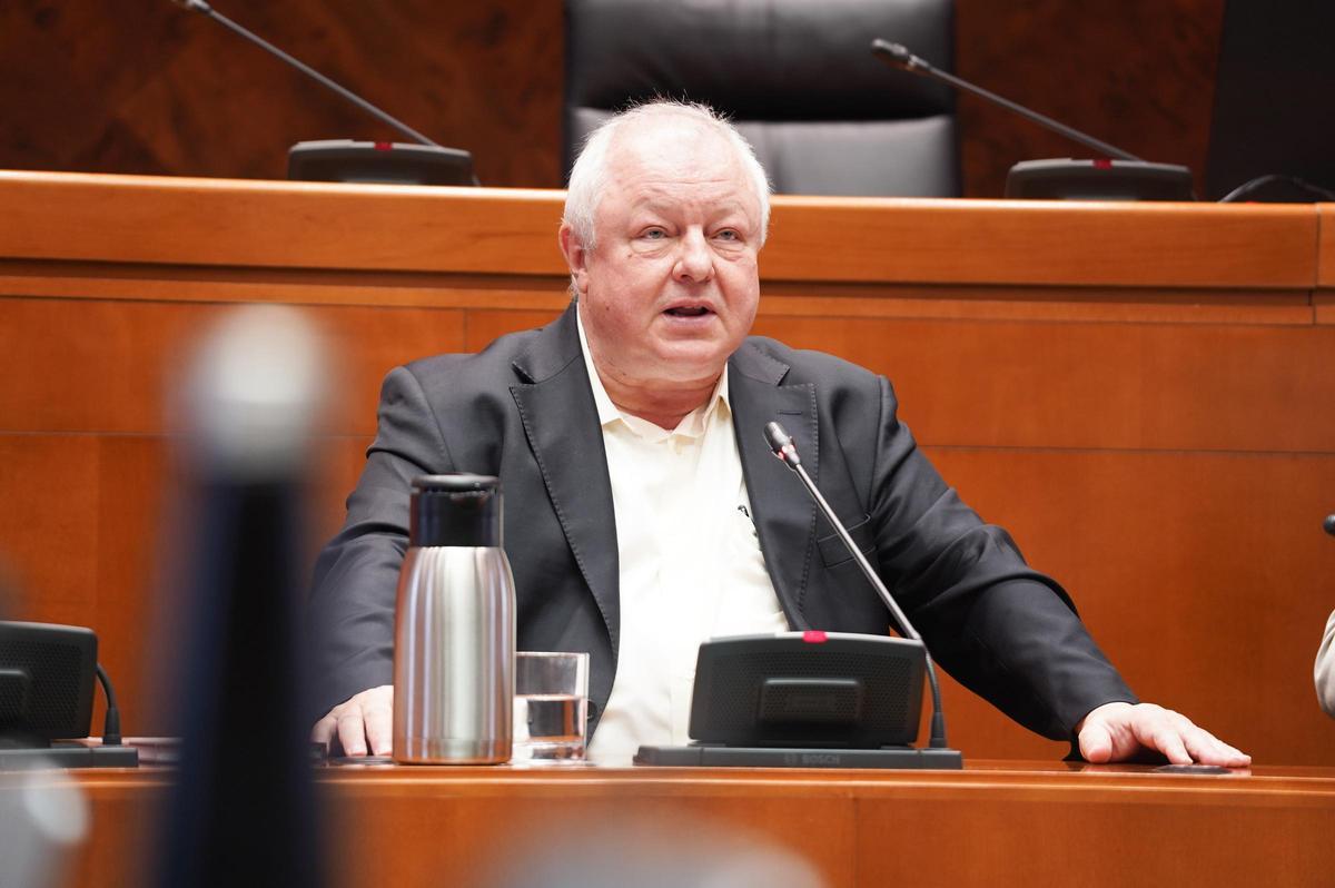 Ángel de la Fuente, este lunes en la sala de comisiones de las Cortes de Aragón.