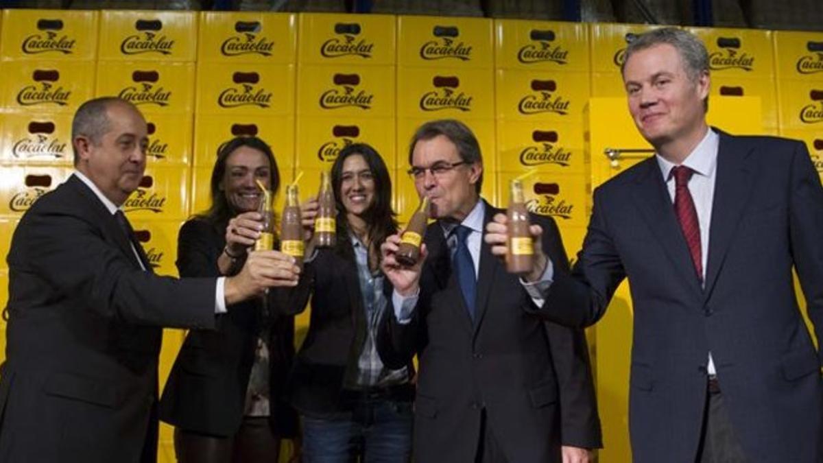 Felip Puig, Sol Daurella, Artur Mas, Núria Parlon y Francesc Lluch.