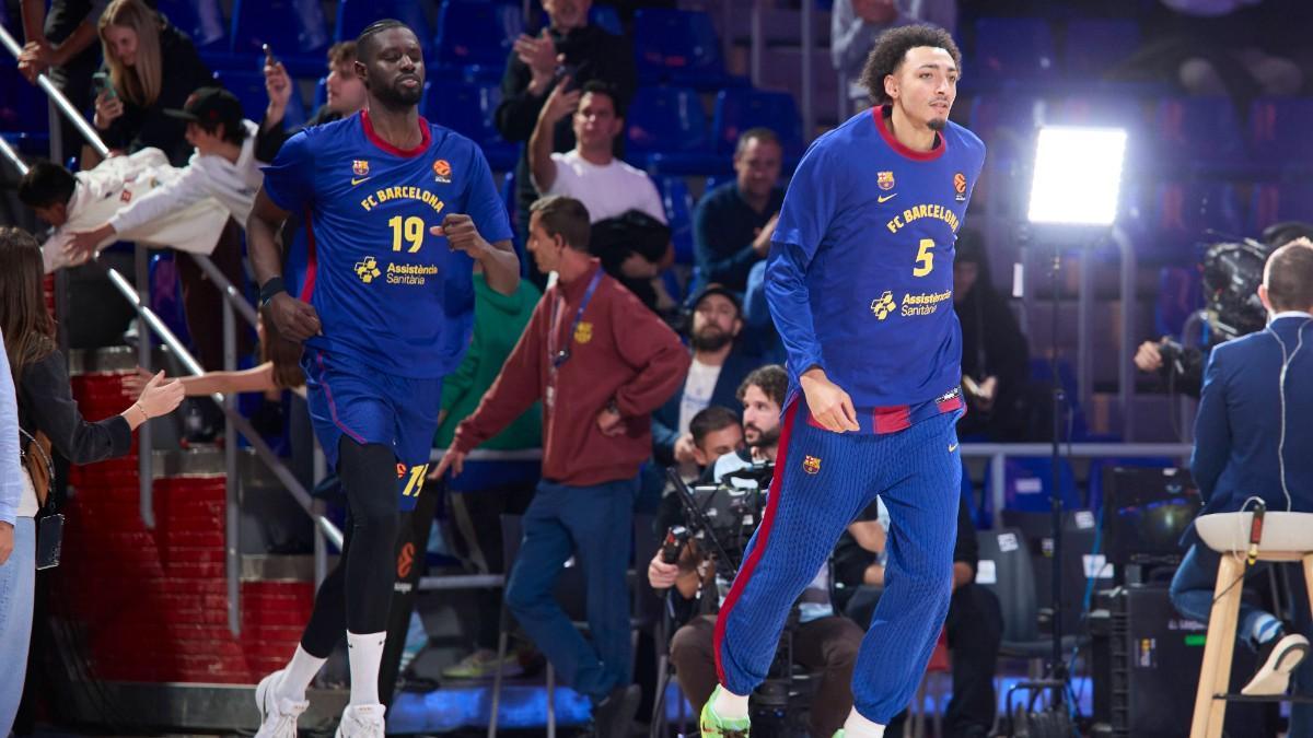 Youssoupha Fall and Miles Norris, before facing Real Madrid