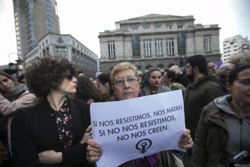 Concentración contra la sentencia a La Manada en Oviedo