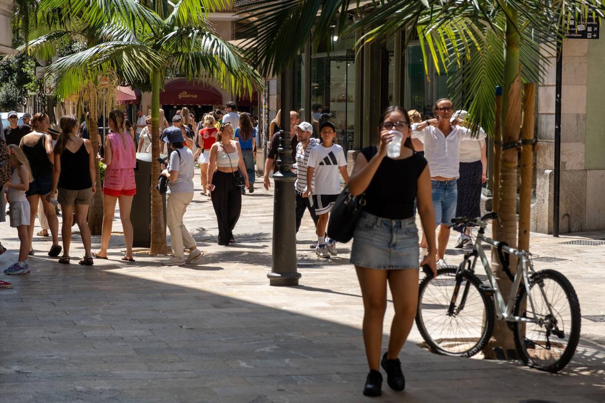 El centro de Palma, lleno de turistas