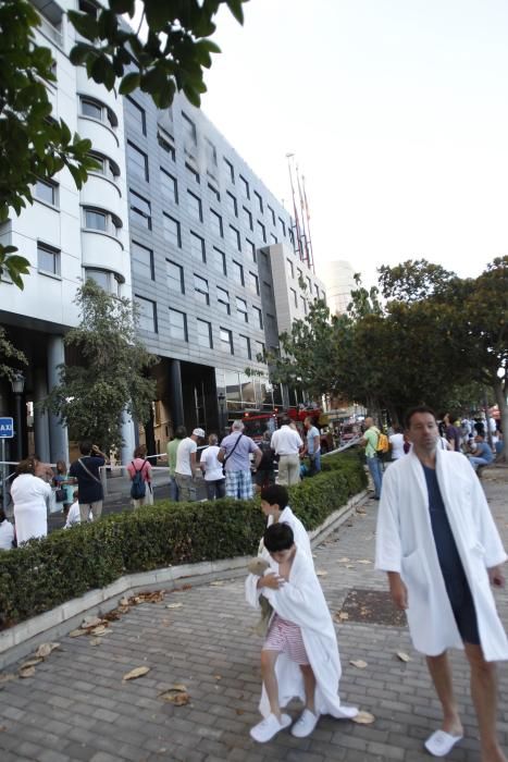 Incendio en un hotel de la Alameda en Valencia