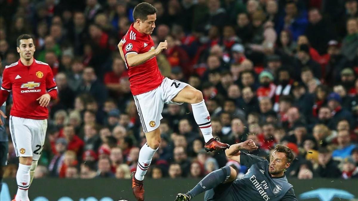 Ander Herrera, en un partido con el United