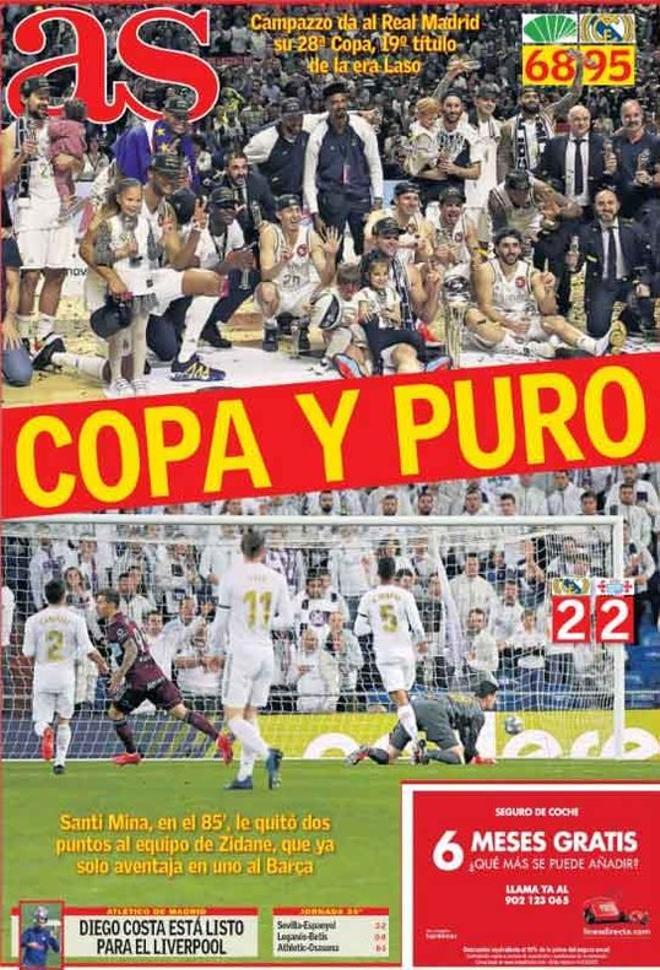 Las portadas del día en la prensa deportiva