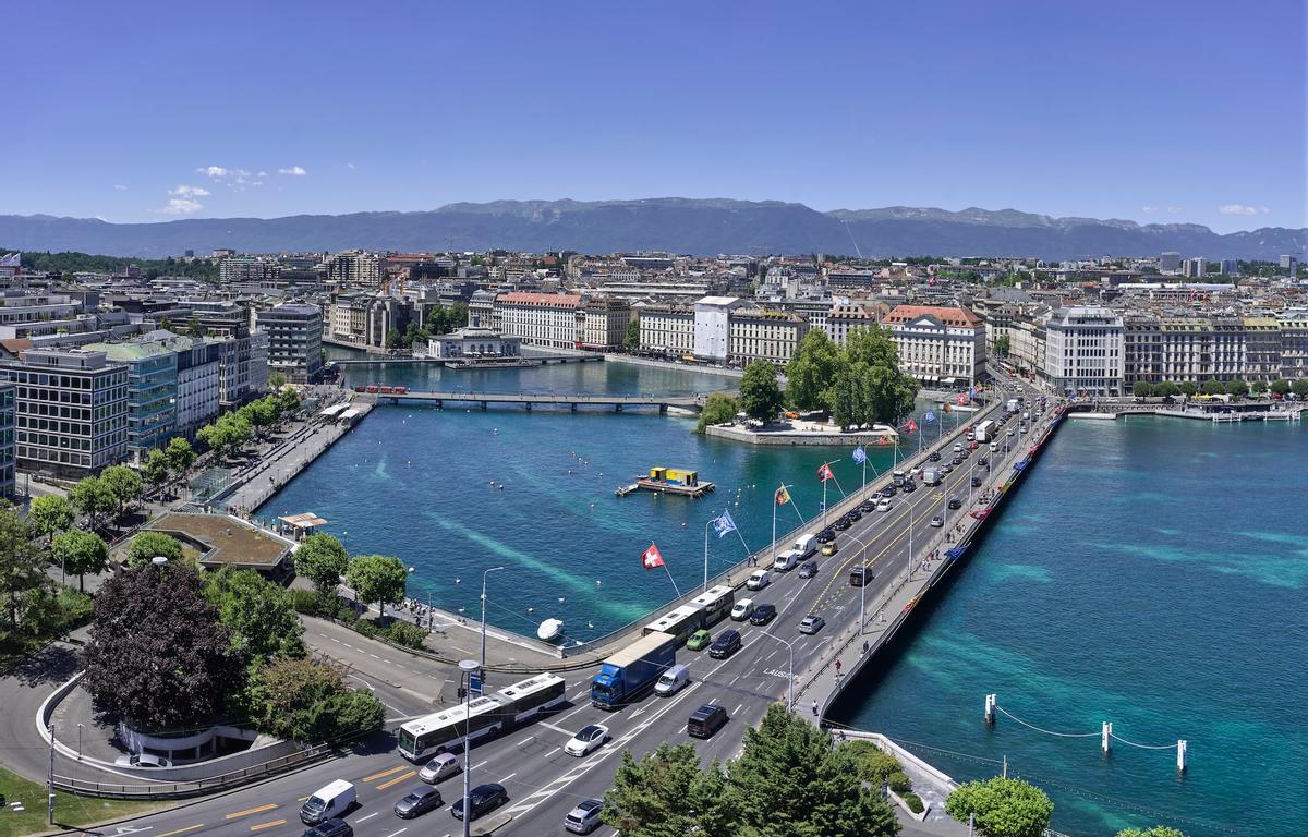 Vista de Ginebra, en Suiza.