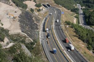 Autovia A II a la altura de Montmaneu, LLeida.