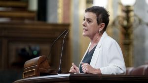 La portavoz de EH Bildu en el Congreso de los Diputados, Mertxe Aizpurua, en el debate sobre la financiación de Cataluña