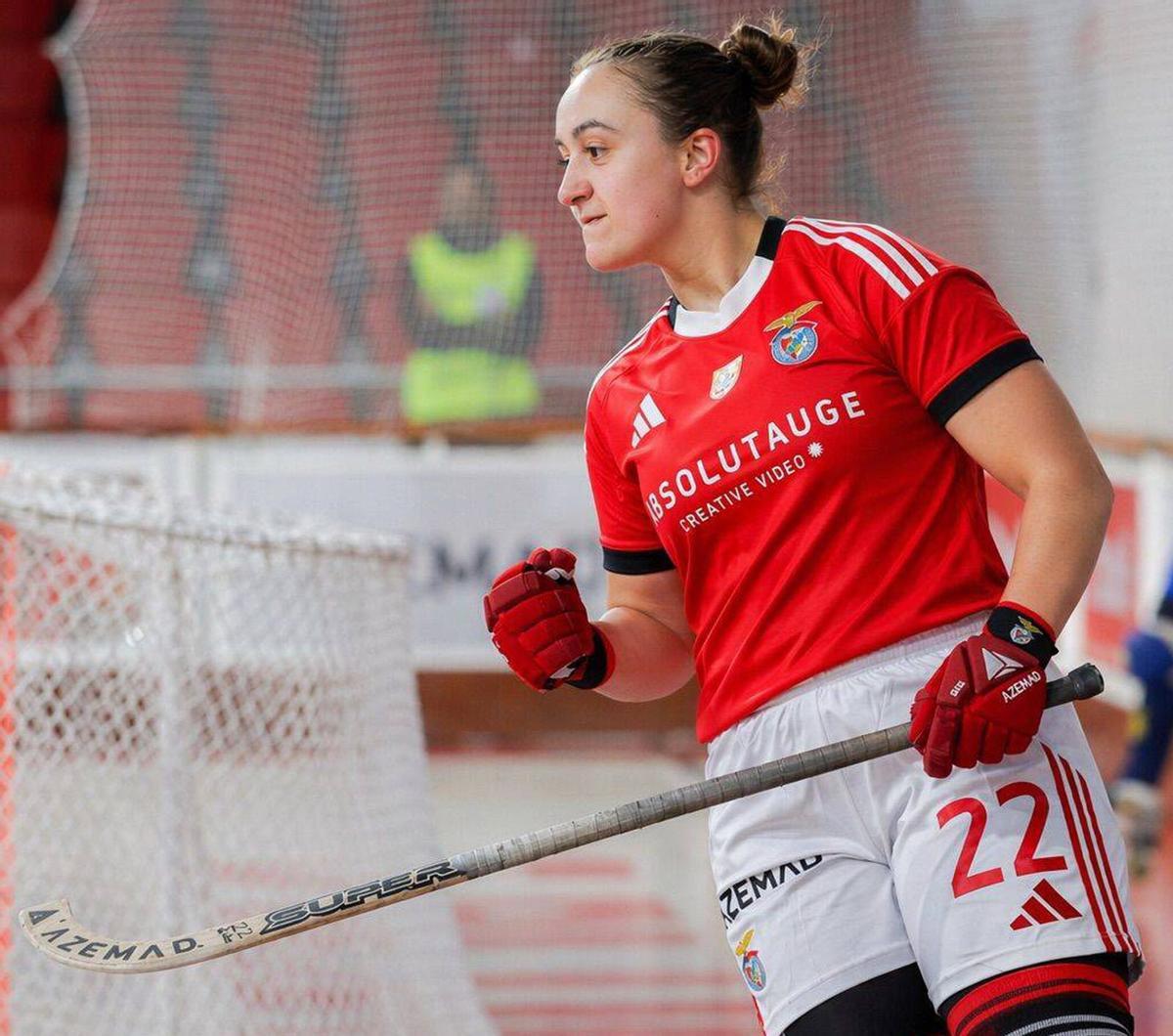 Sara Roces celebra un gol con el Benfica. |
SPORT LISBOA E BENFICA