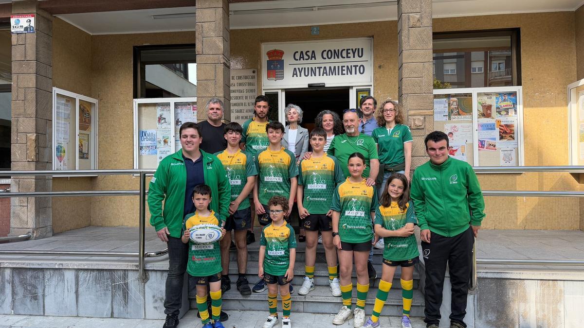 Presentación del VI Torneo Solidario Intercantábrico de Rugby organizado por el All-Rugby Llanera en La Morgal, que se celebrará este sábado