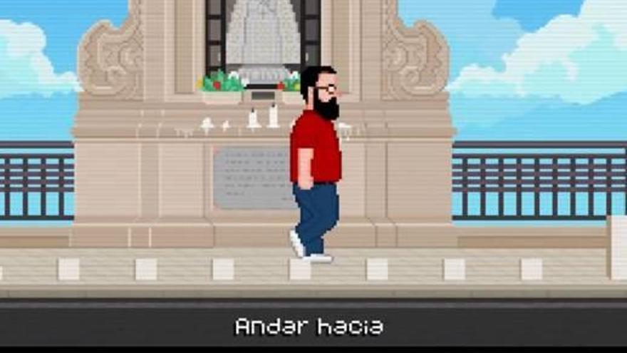 Imagen del puente de la Virgen en el videojuego que está desarrollando el ilicitano Héctor Bometón.
