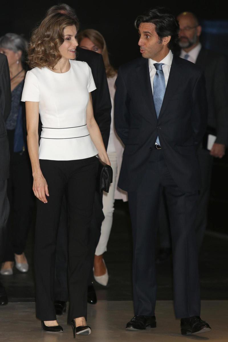 Letizia Ortiz y el Presidente Ejecutivo de Telefónica, José María Álvarez Pallete