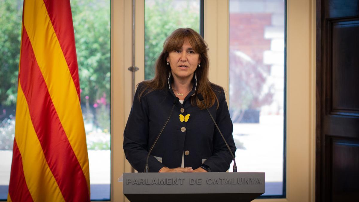 La presidenta del Parlament, Laura Borràs.