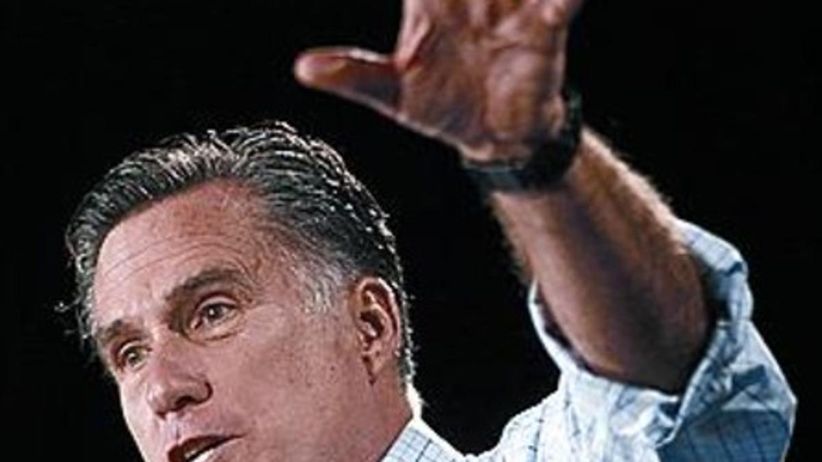 Romney en un mitin.