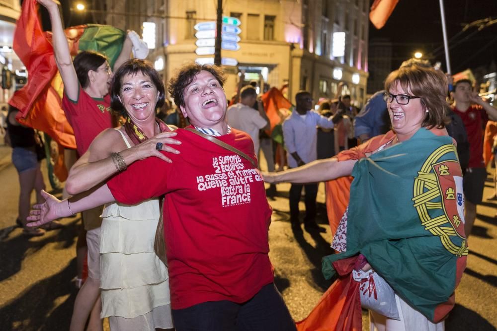 Euforia de la afición de Portugal por la Eurocopa