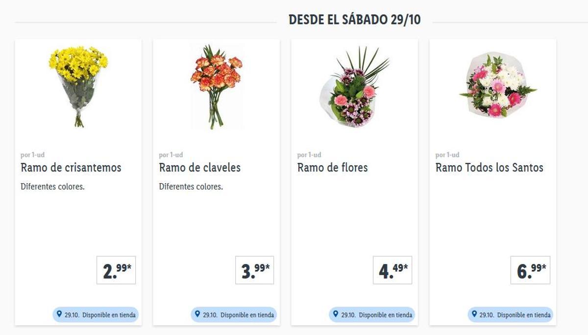 Ramos de flores de Lidl.