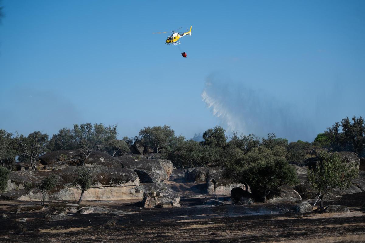 Fotogalería | Las imágenes del incendio de Las Viñas, en Arroyo de la Luz