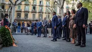 El Govern de Salvador Illa da inicio a los actos de la Diada con su ofrenda al monumento a Rafael Casanova