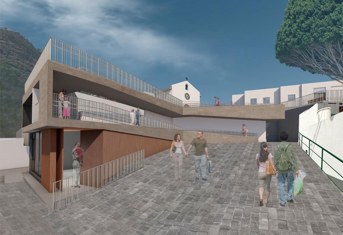 Infografía rehabilitación plaza Barranquillo Andrés, en Mogán.