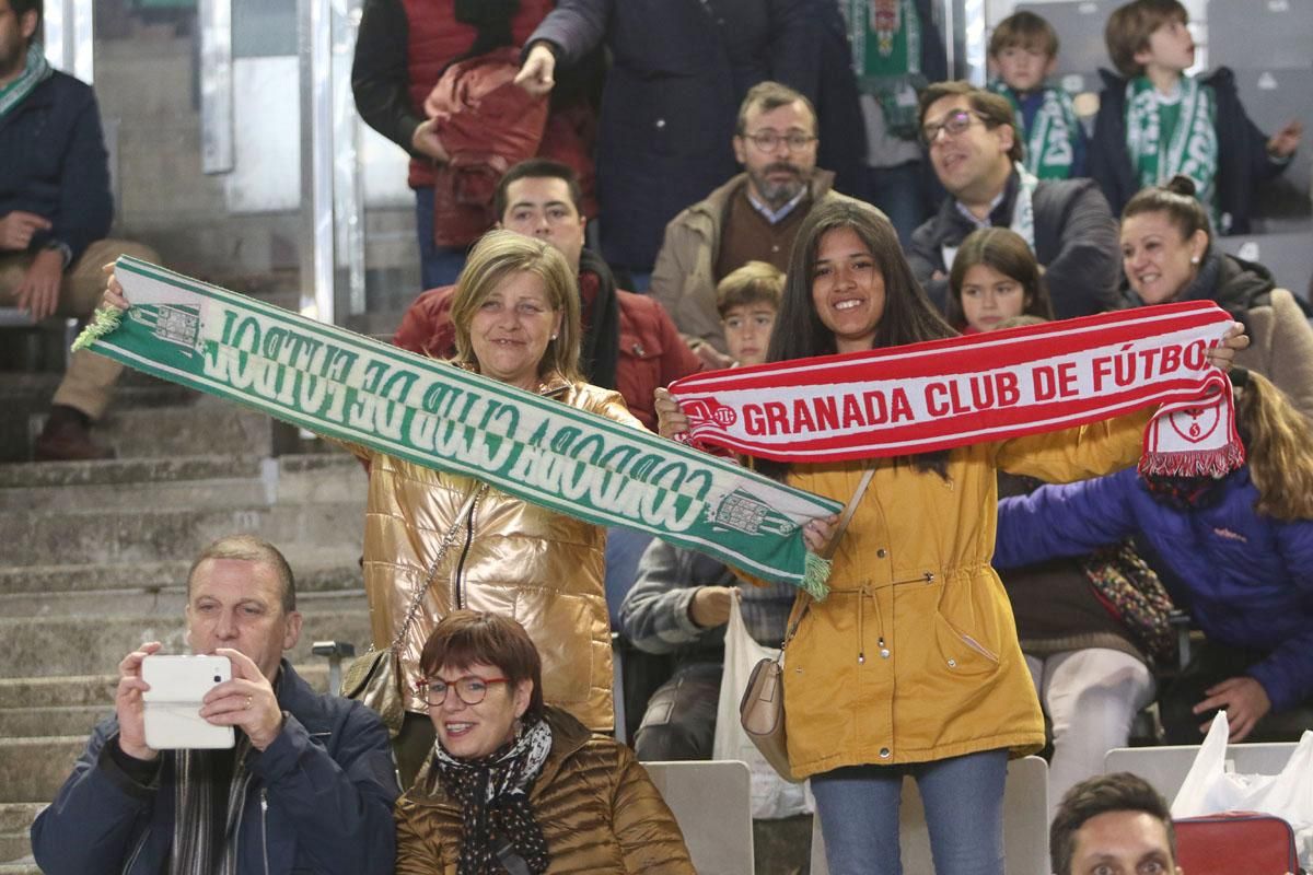 La afición blanquiverde en el Córdoba-Granada