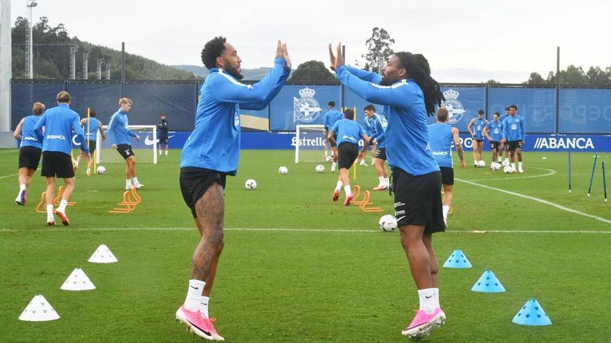 Adama Traoré se estrena en el entrenamiento en Abegondo