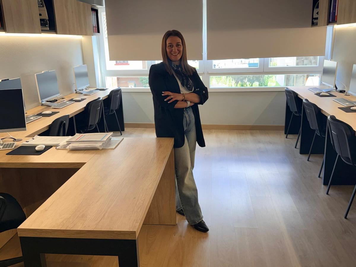 Pilar Pardo, en la academia.