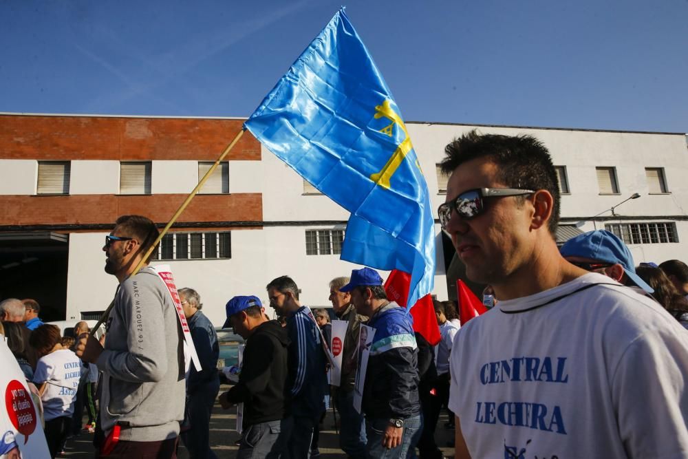 La plantilla de Capsa marcha a pie hasta Oviedo