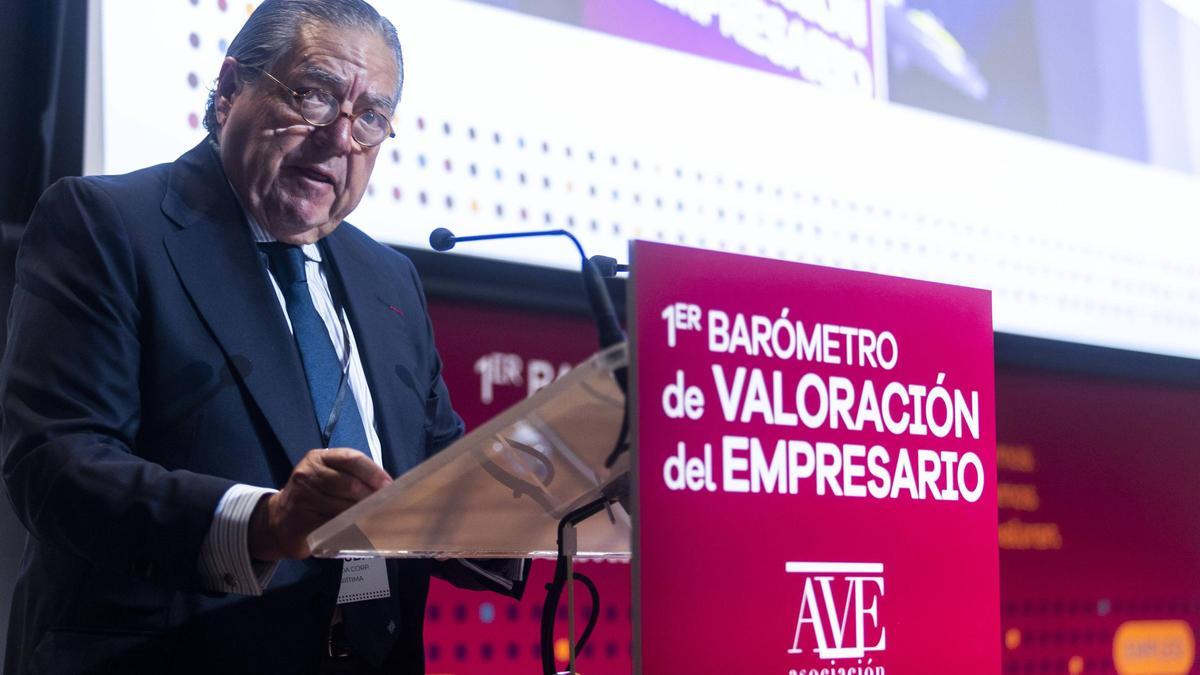 Vicente Boluda presenta el '1er Barómetro de Valoración del Empresario'.