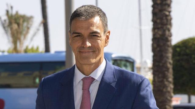 El president Pedro Sánchez, ahir a Palma (Mallorca), en ocasió del seu despatx estival amb el Rei.  | CATI CLADERA / EFE