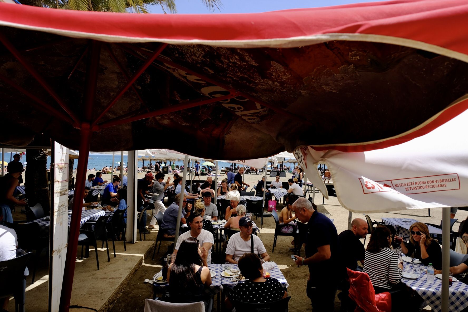 Día de sol y playa en el puente de mayo en Málaga