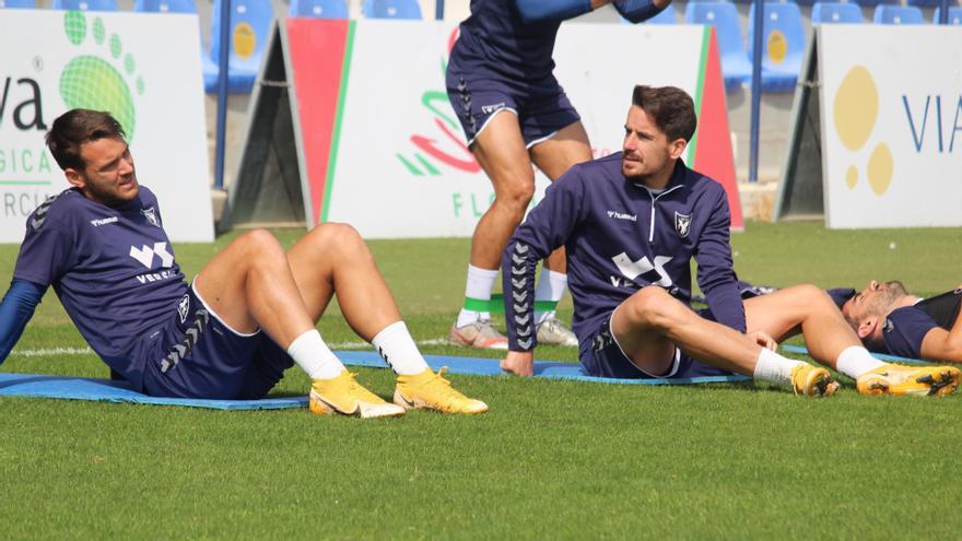Carlos Tropi junto a Rafa de Vicente en un entrenamiento.