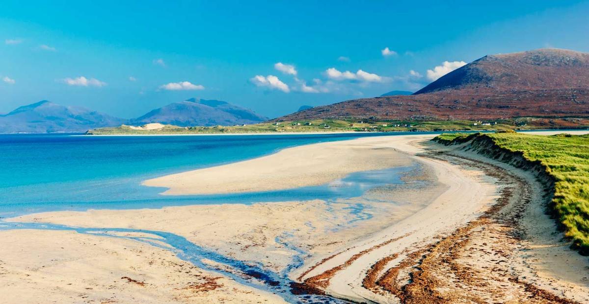 Luskentyre beach landscape Scotland