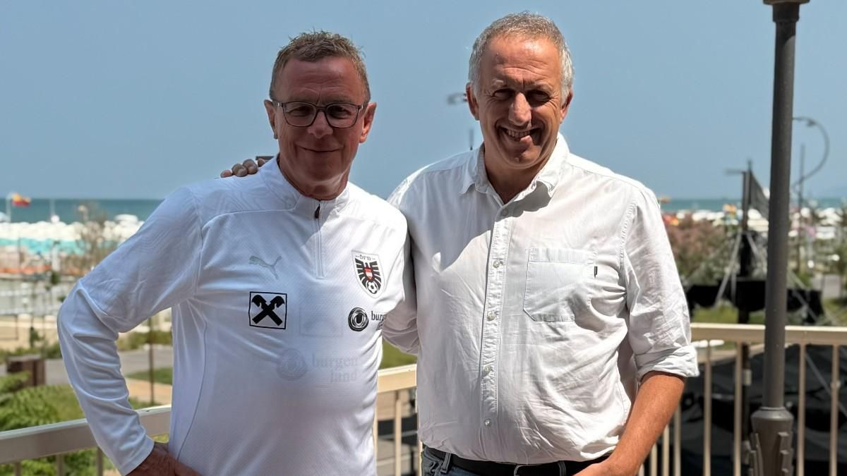 Ralf Ragnick, con Albert Masnou