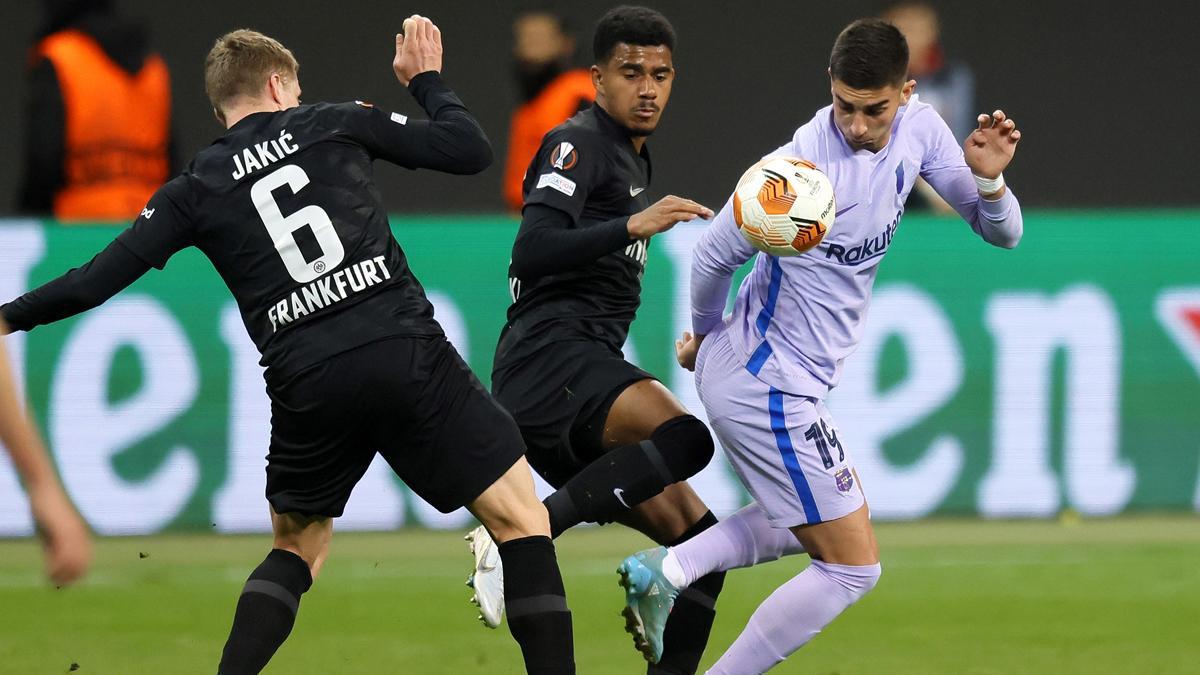 Eintracht - FC Barcelona: Ferran Torres la tuvo nada más comenzar el partido