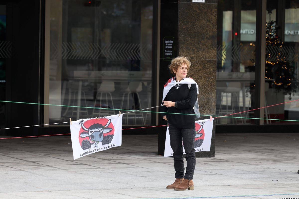 Cadena humana en Zaragoza por la defensa de Canal Roya