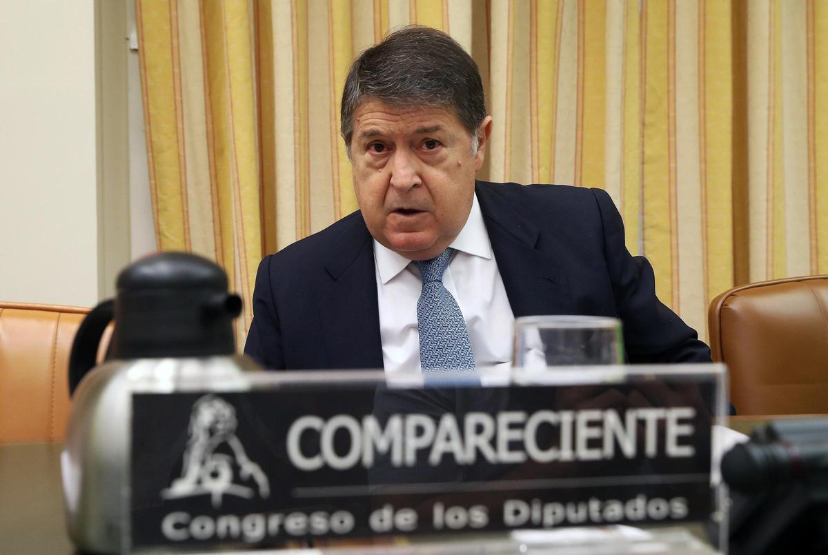 Olivas, en una comparencia en el Congreso para declarar sobre el caso Bankia.